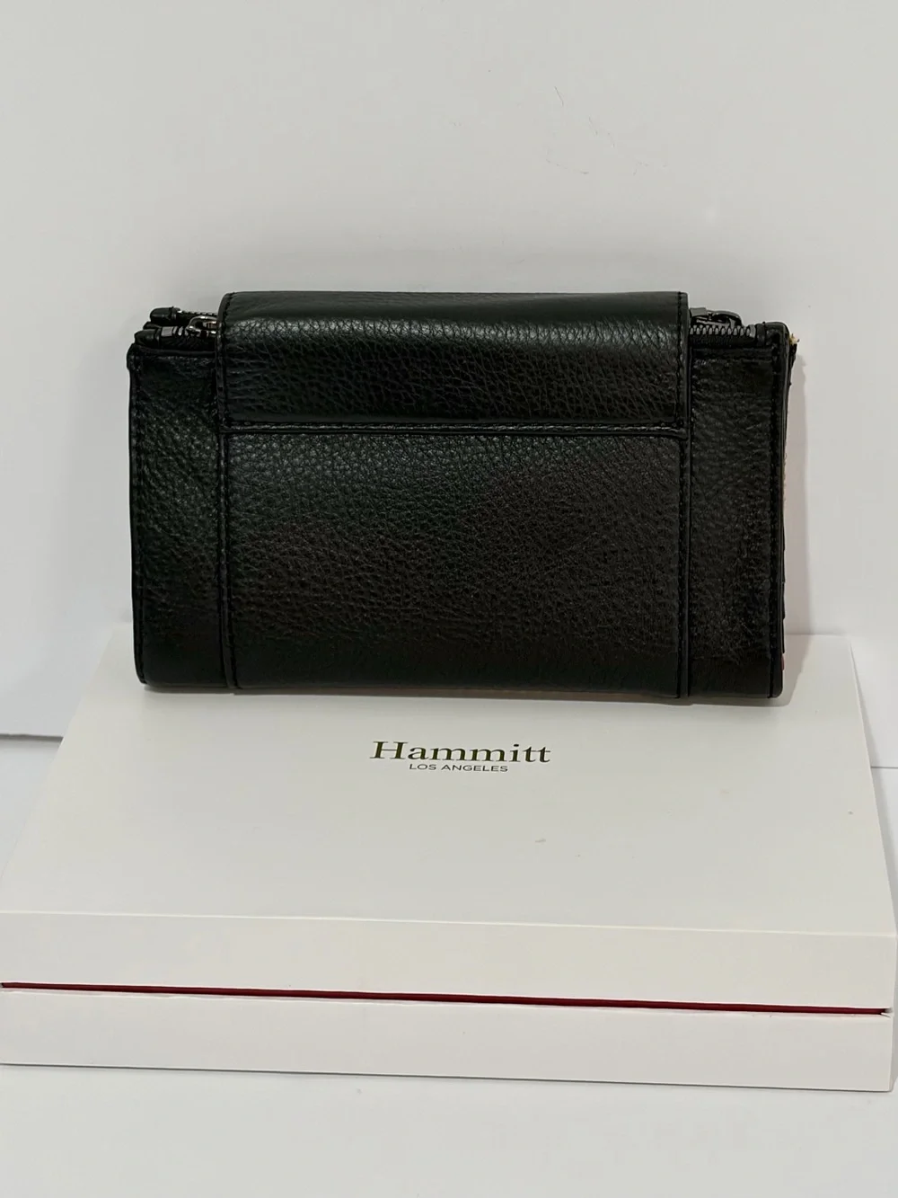 Hammitt Levy Leather Wallet/Crossbody in Chaparral Raffia With Gunmetal Hardware